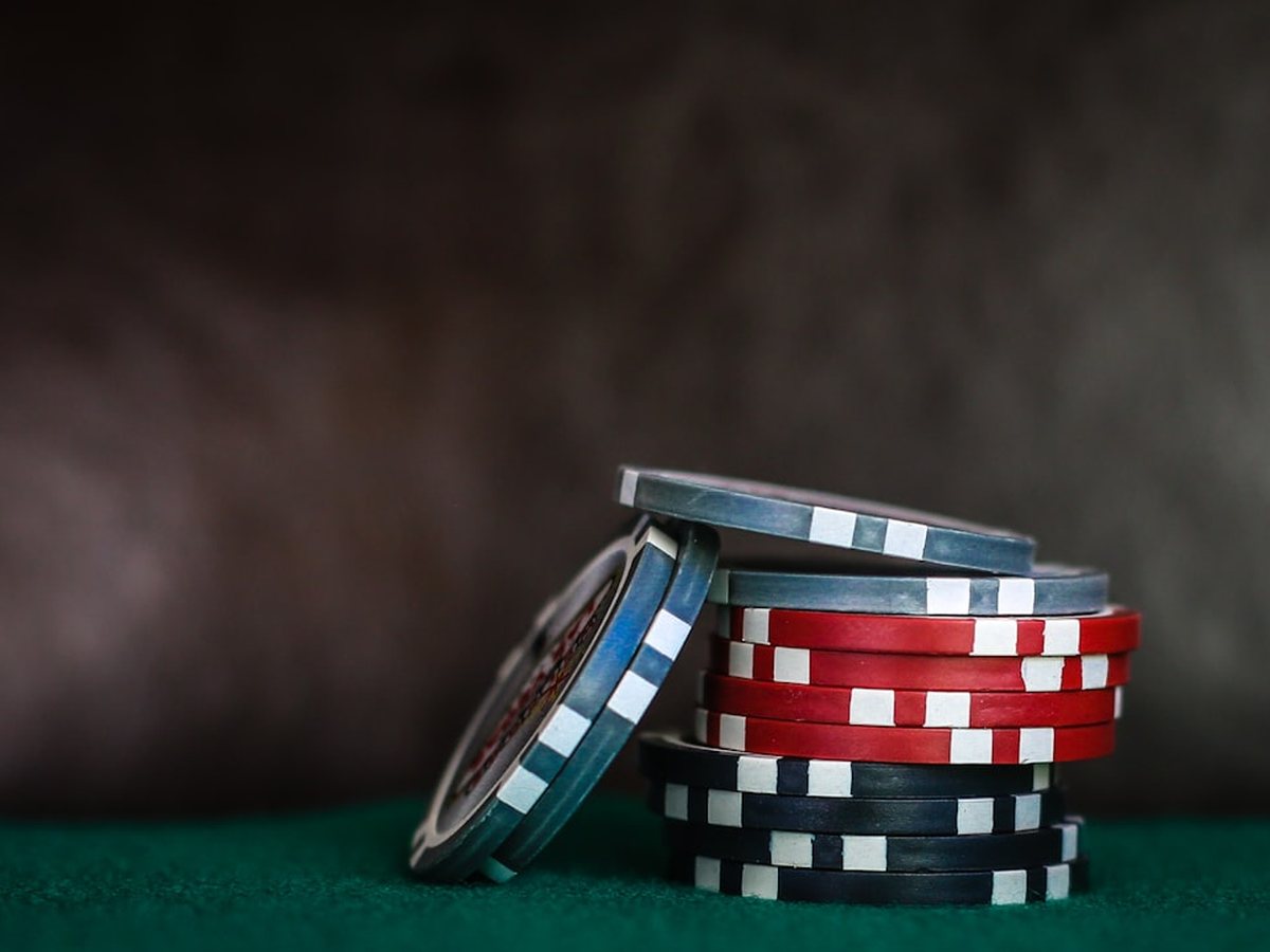 Gaming chips stacked on the table